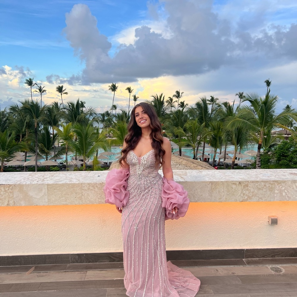 Elegant Pink Evening Gown